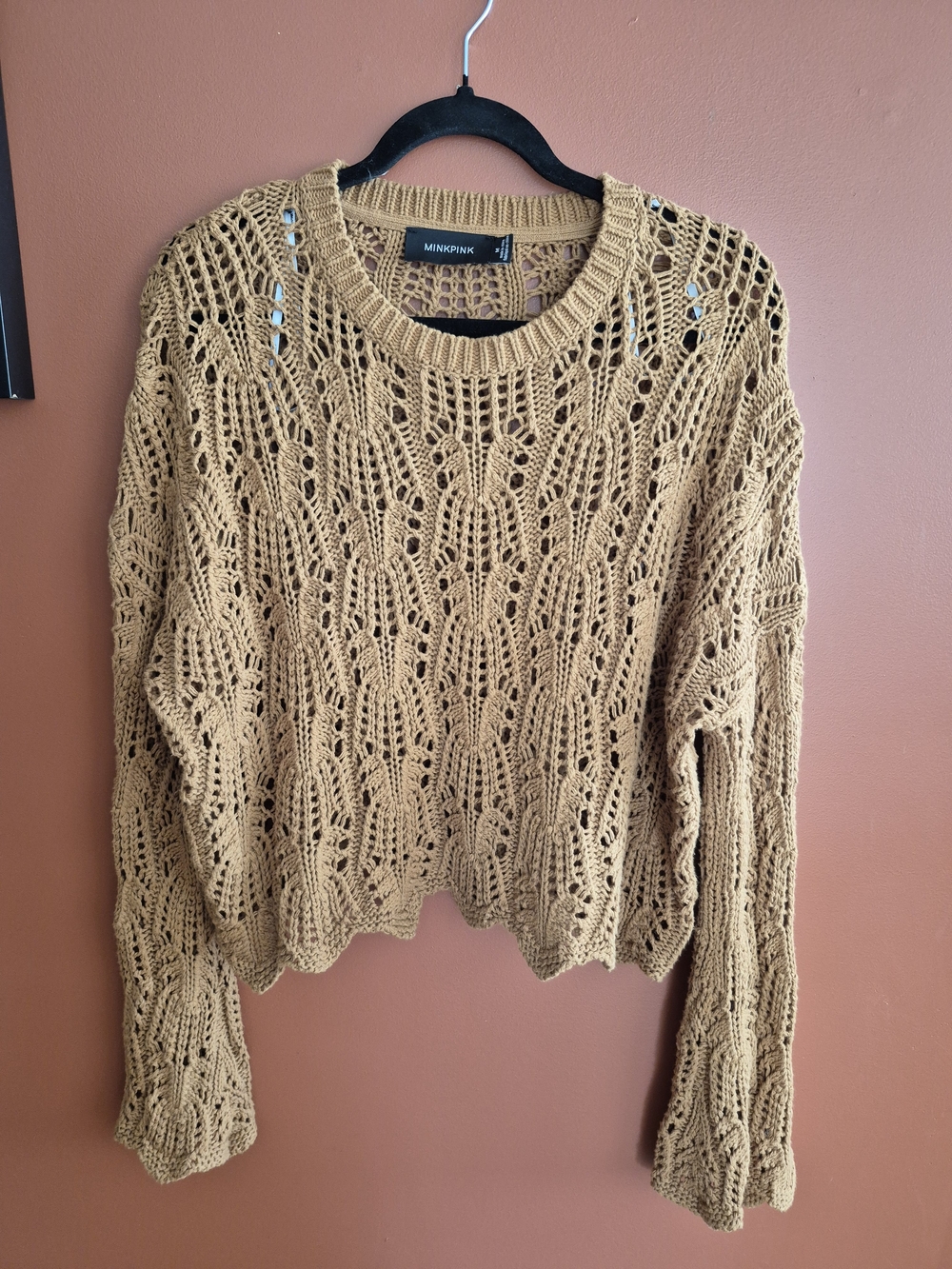 MINKPINK Wynn Knit Sweater in Tan - Picture 2 of 4